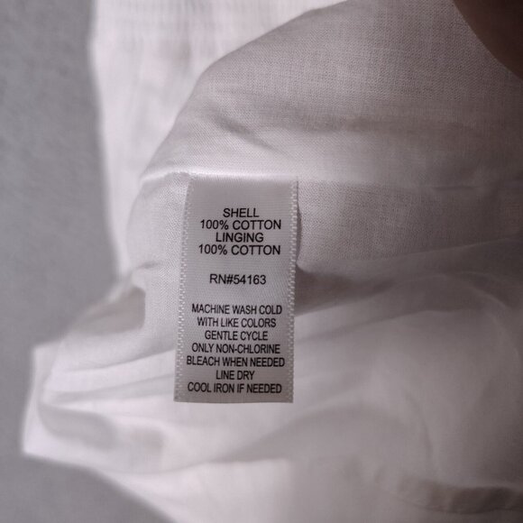 NWT 🤍Andrew Marc New York Dress Women's Medium White Eyelet Tie-Shoulder - Picture 15 of 15